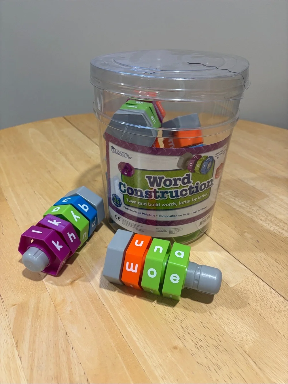 Word Construction Letter Twist Toy - Colorful Letter Builders